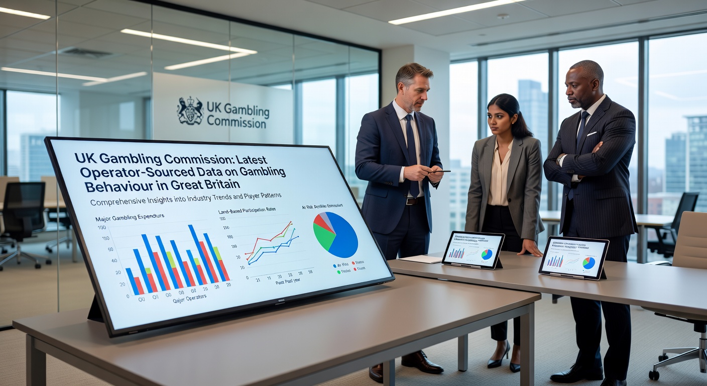 Infographic detailing online slots growth versus betting declines in UK gambling data up to December 2025
