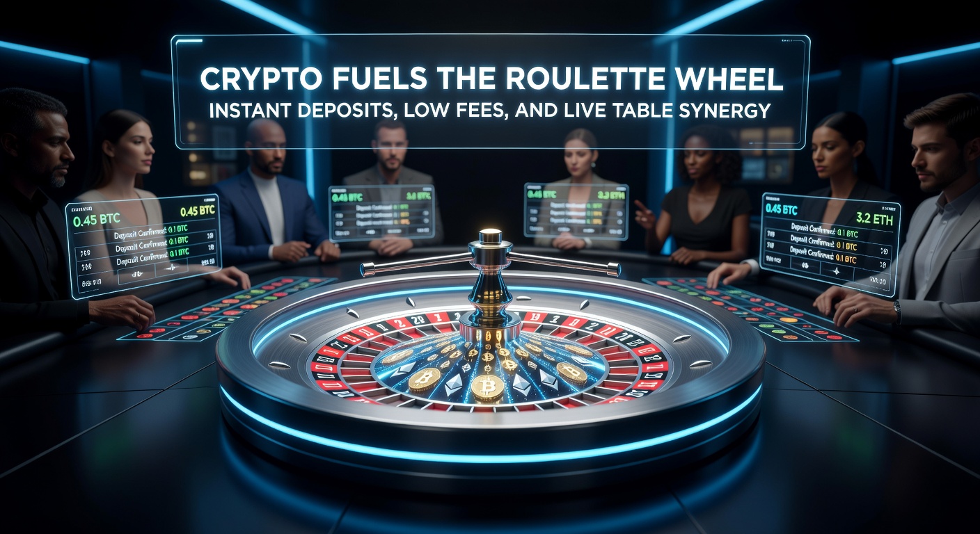 Close-up of a digital roulette interface showing crypto wallet integration, live dealer in background, with transaction confirmations popping up instantly