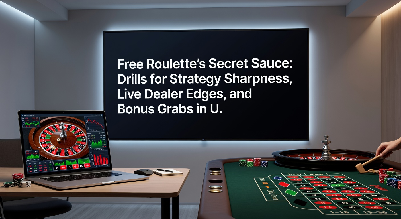 Live dealer roulette table on mobile with free play mode active, bonus icons flashing, and strategy drill annotations