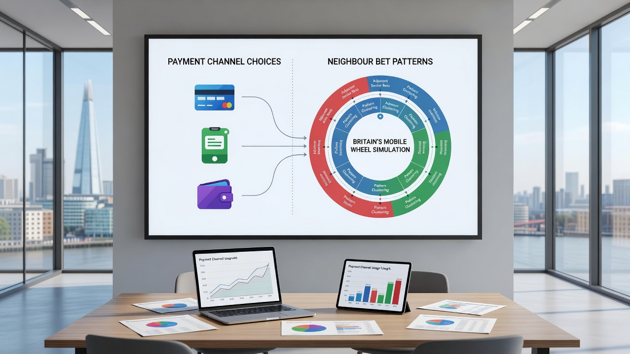 Graph displaying payment channel usage statistics alongside neighbor bet frequency in mobile roulette apps during 2026