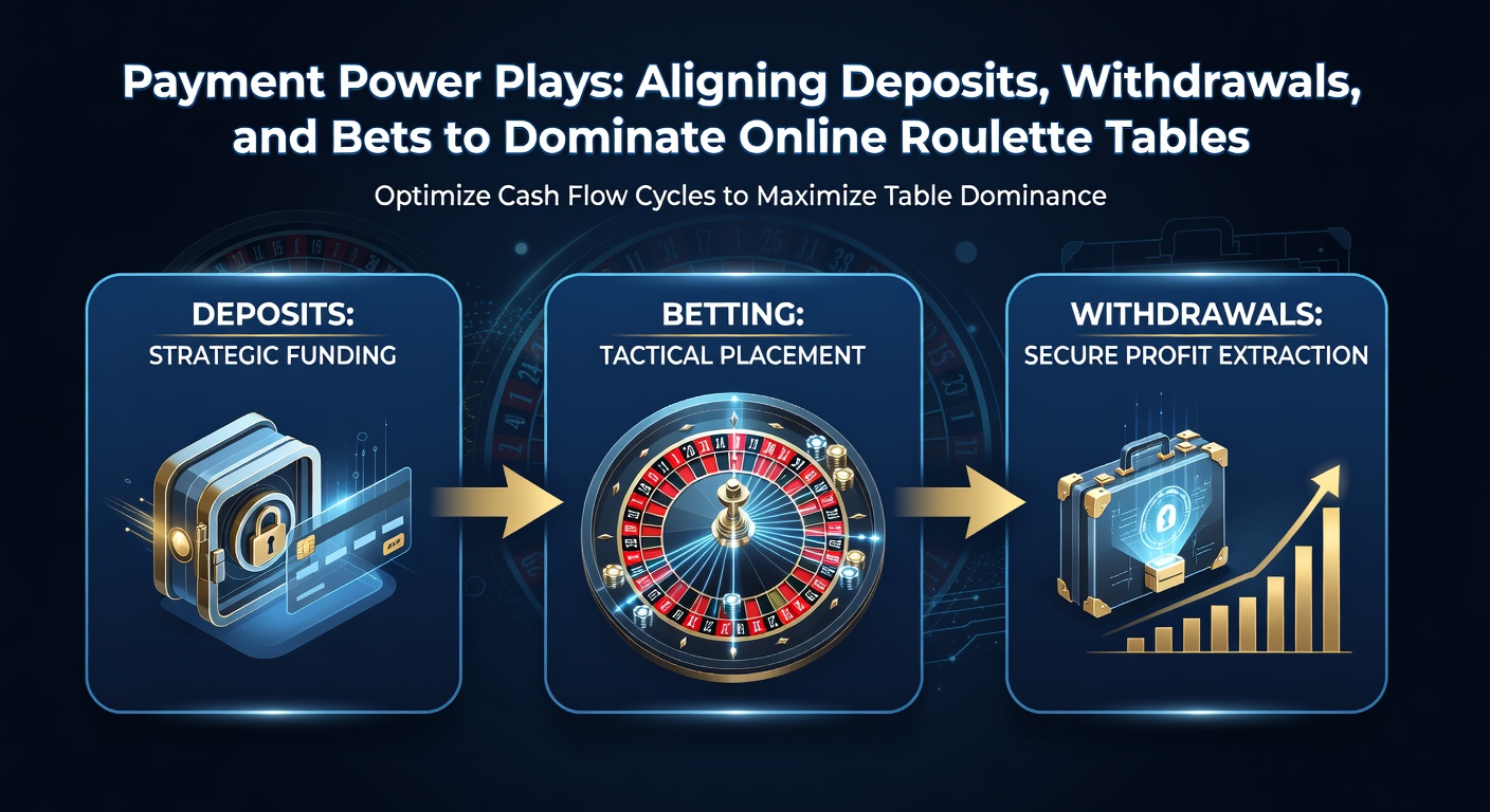 Chart illustrating synchronized payment timelines for deposits, bets, and withdrawals in a successful online roulette session
