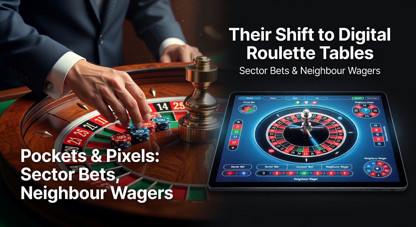 Close-up of a roulette wheel highlighting sector bets and neighbour positions on the betting layout