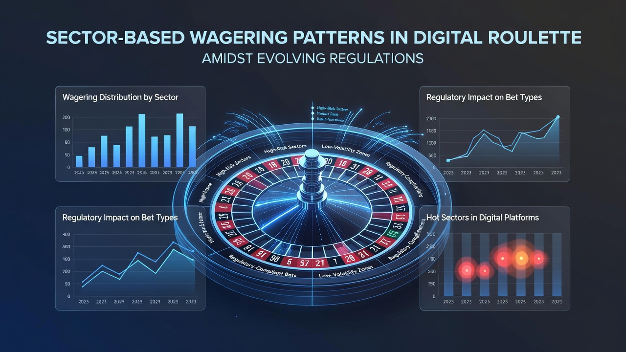 Analytics dashboard from a digital roulette application highlighting sector wagering frequency and regulatory compliance metrics